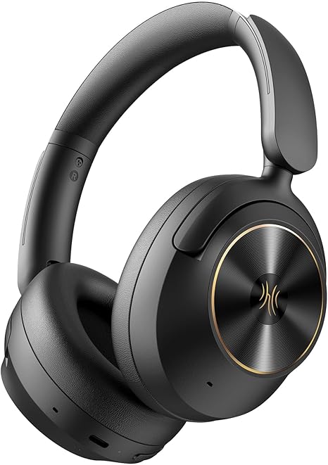 OneOdio Focus A6 Hybrid Active Noise Cancelling Headphones, 75H Playtime, LDAC Hi-Res Lossless Audio, Bluetooth 6.0, Dual Mic ENC Call, Support Wired ANC via USB-C, Wireless Over Ear Headphones