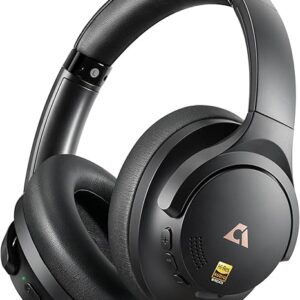 1Mii Y8+ Noise Cancelling Headphones Bluetooth 6.0, Wireless LDAC Hi-Res Audio, Custom EQ via App, 100H Playtime, Comfort Fit, Over Ear Headphones Foldable for Airplane Travel Home Office Black