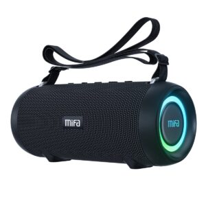 MIFA Bluetooth Speaker, A90 Portable Soundbox 60W, Wireless Speakers HD Loud Bass Sound, IPX7 Waterproof, RGB Lights, Carrying Bag, Built-in MIC, TF Card, USB Flash Drive, Aux-in, TWS Party Speaker