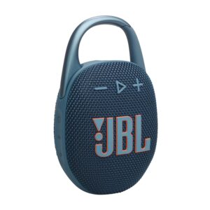 JBL Clip 5, Wireless Ultra Portable Bluetooth Speaker, Pro Sound, 12hrs of Playtime, Integrated Carabiner, Vibrant Colors with Rugged Fabric Design, Dust & Waterproof, Type C (Without Mic, Blue)